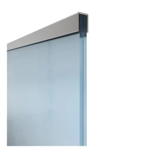 Kozza – hliníkový obdĺžnikový úchyt na sklo 12–13,52 mm, matná anoda, 5 m