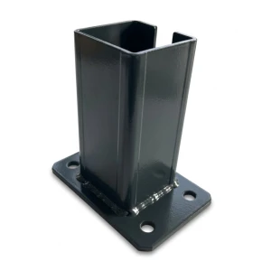 Základňa pre stĺpik plotového ohrádenia 80x80 mm 8 mm grafitová