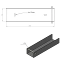 C-profil spojovací držiak na podmurovku 250x50 antracit grafit GPV-700-36 (3)