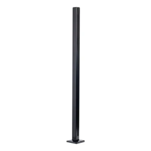 Stredný stĺpik zábradlia 45x45x1100mm sklo 8,72mm čierny plochý systém hliník
