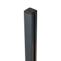 Rohový stĺpik zábradlia 45x45x1283mm sklo 8,72mm tmavošedý Kozza KR7500 000-890 (3)