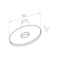 PSG rozperka pre bodové úchyty fi 50 mm – oceľová podložka AISI 304 satén 000-899 (2)
