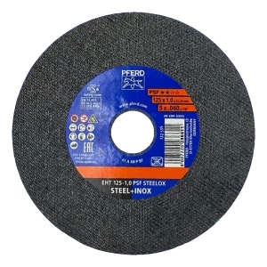 PFERD EHT 125-1.0 PSF STEELOX – rezný kotúč na oceľ a INOX 125 × 1,0 mm - balenie 25 kusov
