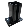 Základňa pre plotový stĺpik 80x80 mm 8 mm čierna 000-786 (2)
