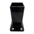Základňa pre plotový stĺpik 80x80 mm 8 mm čierna 000-786 (3)
