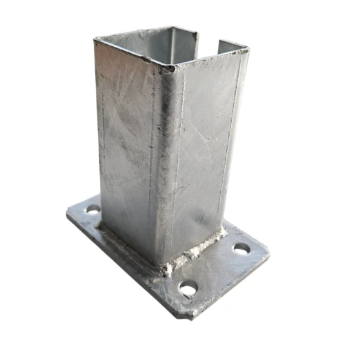 Základňa pre plotový stĺpik 80x80 mm 8 mm pozink 000-785 (1)