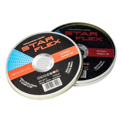 Starflex – sada rezných kotúčov na oceľ a inox 125×1,0 mm (10 ks) 000-950 (1)