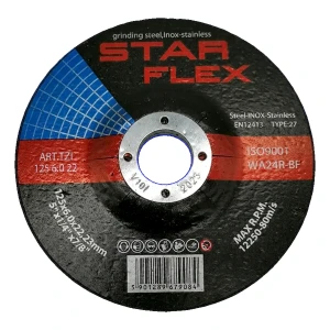 StarFlex brúsny kotúč (zdieracie) T27 125×6,0 mm oceľ a INOX