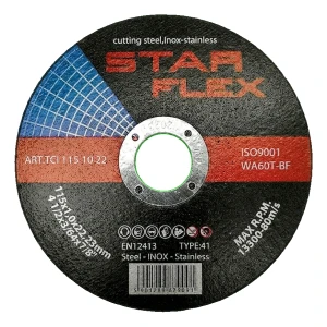 Starflex rezný kotúč na oceľ a INOX 115×1,0 mm WA60T-BF typ 41