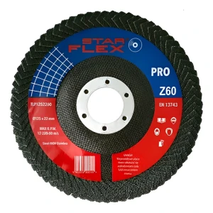 Starflex PRO – lamelový kotúč pre uhlové zvary 125 mm, zrnitosť Z60