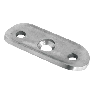 Montážna platnička zábradlia 42,4 mm – nerezová oceľ AISI 304, satén, 64×24×4 mm