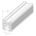 PSG Tesnenie pre nasadzovací úchyt na sklo 20–21,5 mm – profil 24×24 mm, L=2500 mm 001-077 (2)