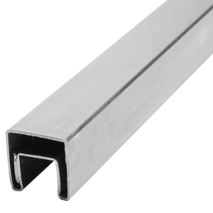 PSG Madlo nasadzovacie na sklo 40x40 mm AISI 304 satén – 2500 mm