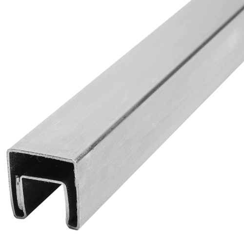 PSG Madlo nasadzovacie na sklo 40x40 mm AISI 304 satén – 2500 mm 001-082 (1)