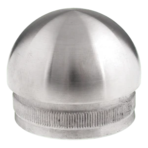 Elipsovitý zátka zatlačovaná do rúry 48,3 mm, nehrdzavejúca oceľ AISI 304 satén