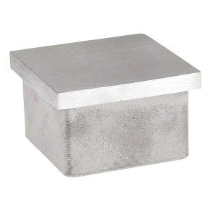 Zátka vtláčacia do štvorcového profilu 40×40×2 mm – nehrdzavejúca oceľ AISI 304 satinovaná