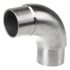 Koleno jemné vlepované 90° pre nerezové zábradlie – systém 42,4 mm, satén