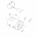 PSG rohový zábradlový stĺpik z nerezovej ocele AISI 304 ø42,4 mm H1060 mm s držiakmi na rúrky ø12 mm 001-206 (5)