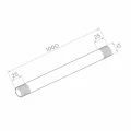 Ťahák na sklenú strechu M12x1000 mm – nerezová oceľ AISI 304, saténový povrch, pravý/ľavý závit 001-227 (2)
