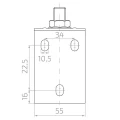 PSG horné vedenie nastaviteľné pre posuvnú bránu s roličkami 160 mm 001-261 (2)