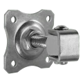 Nastaviteľný bránový pant s ozdobným štítkom M16 80×80 mm oceľový pozinkovaný 001-363 (1)