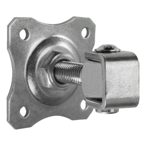Nastaviteľný bránový pant s ozdobným štítkom M16 80×80 mm oceľový pozinkovaný 001-363 (1)