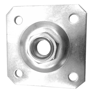 PLATER ozdobný štítok 100×100×4 mm pod regulovateľný záves M20 pozinkovaný